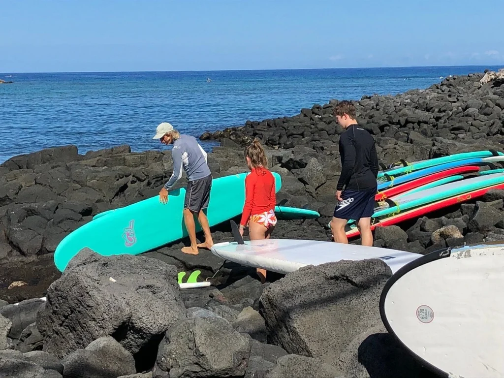 Surf lessons for kids Kailua-Kona Hawaii