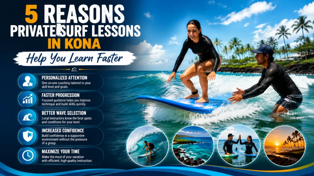 5 Reasons Private Surf Lessons in Kona Help You Learn Faster